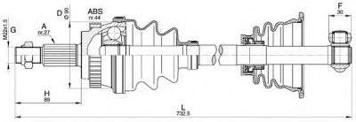 OPEN PARTS drs627800 -  Приводной вал